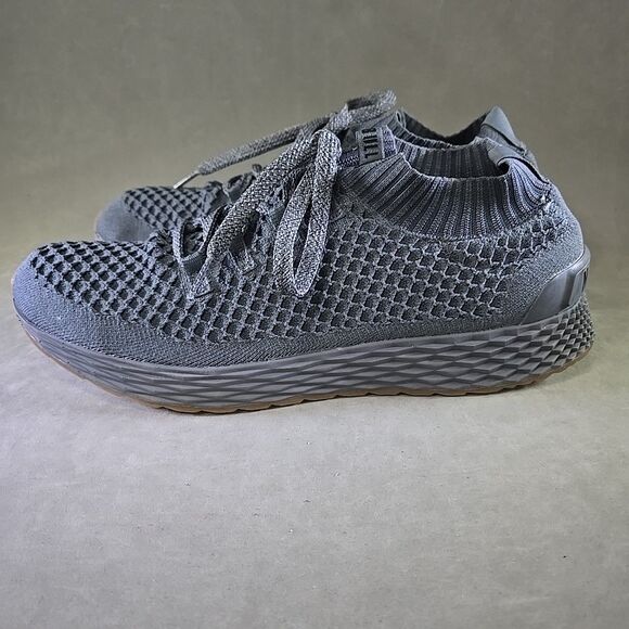 Nobull Diamond Knit Trainer Gray Gum Sole Running Shoes Sneakers Mens Sz 15 EUC - Picture 3 of 10